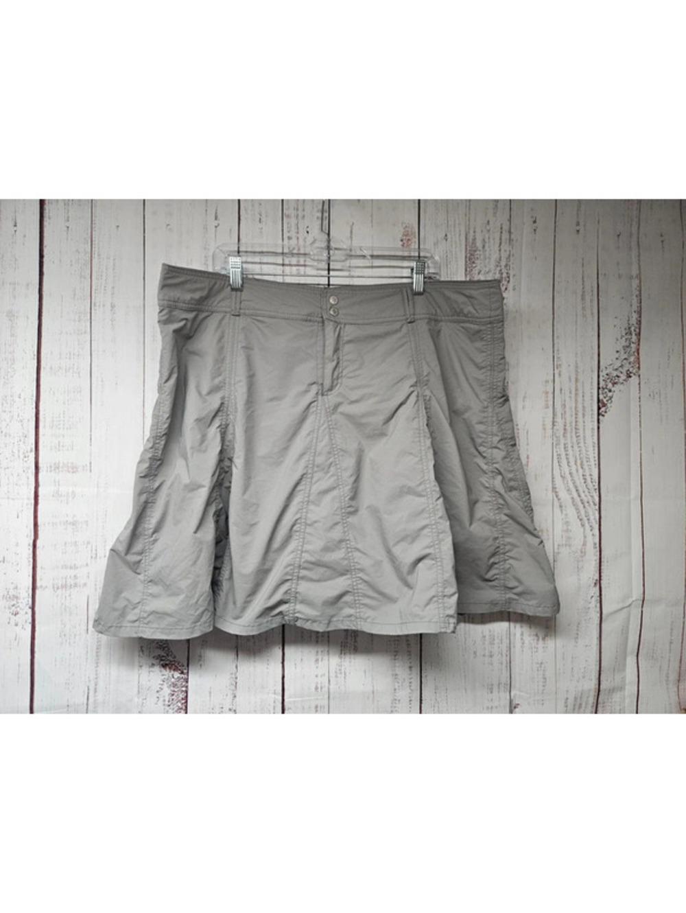 Sahalie Be Free Transport Skort Women’s 22W Gray Flared Hiking Travel Athletic